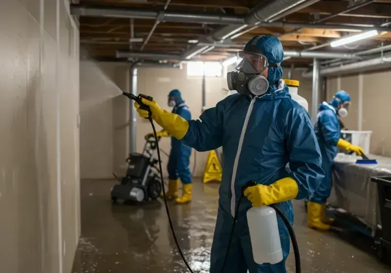 Basement Sanitization and Antimicrobial Treatment process in Lexington, MI